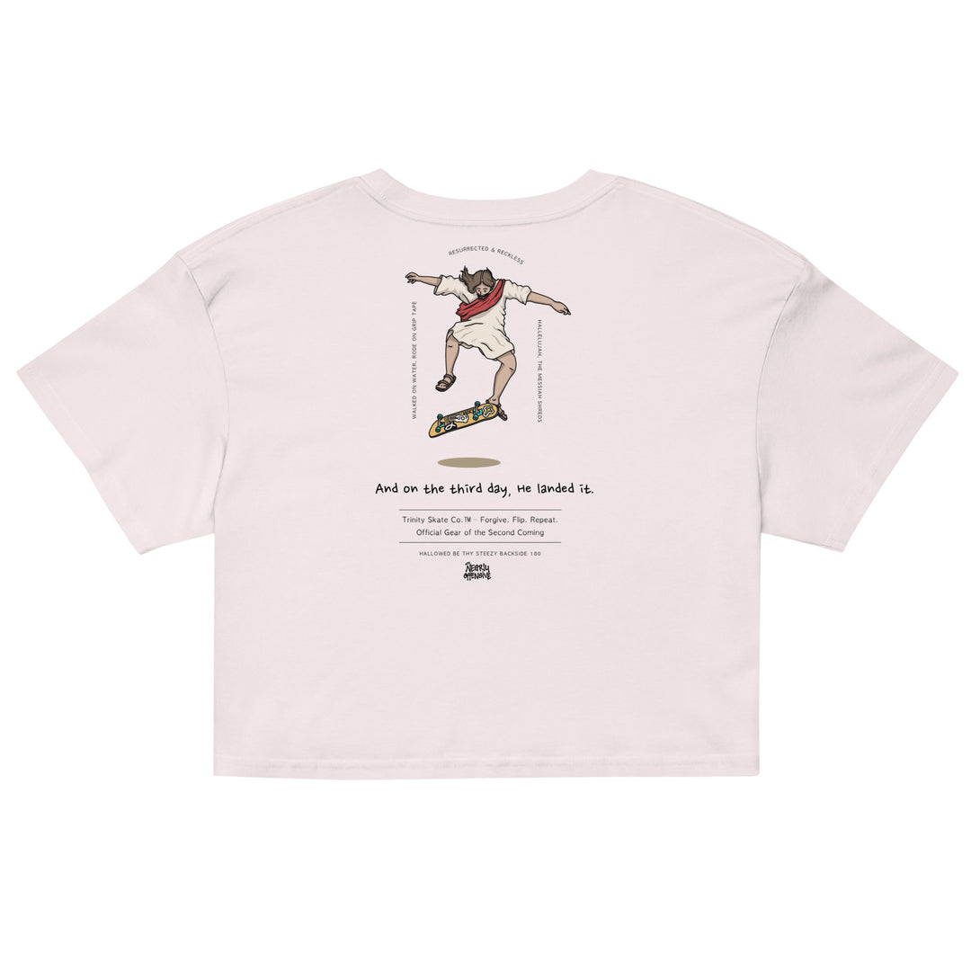 And On The Third Day, He Landed It | Relaxed Crop Top