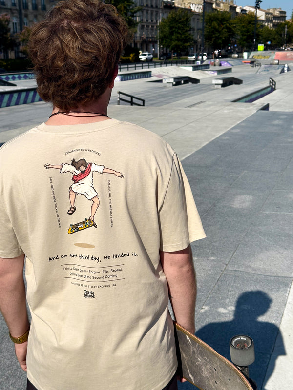 And On the Third Day, He Landed It | Organic Oversized Tee alternate image