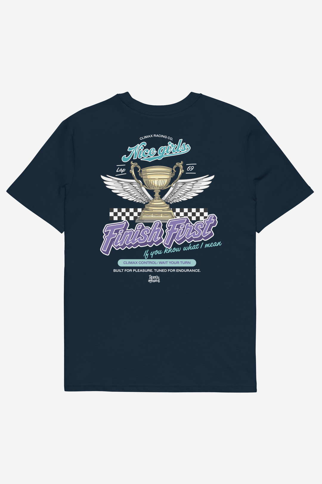 Nice Girls Finish First | Organic Oversized Tee