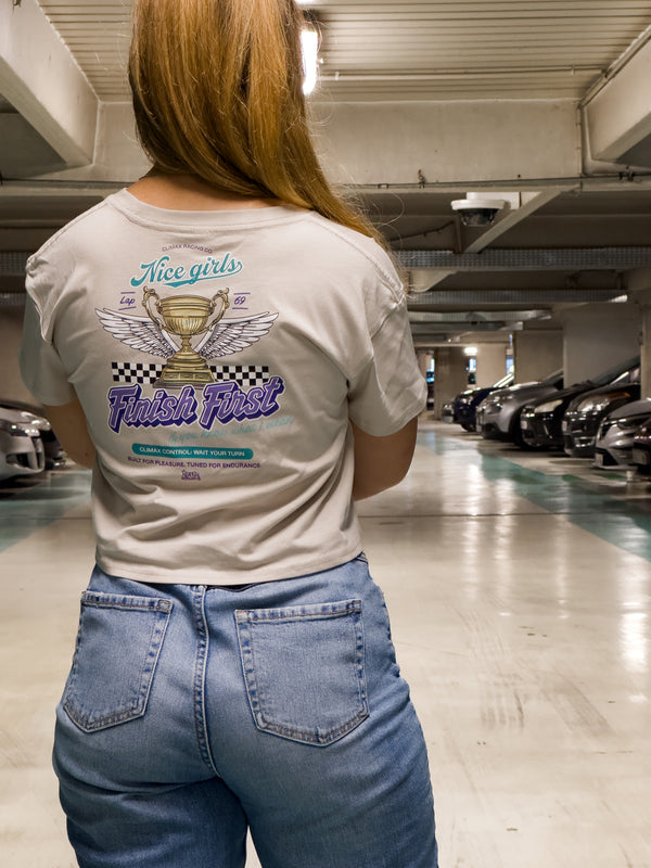 Nice Girls Finish First | Relaxed Crop Top alternate image