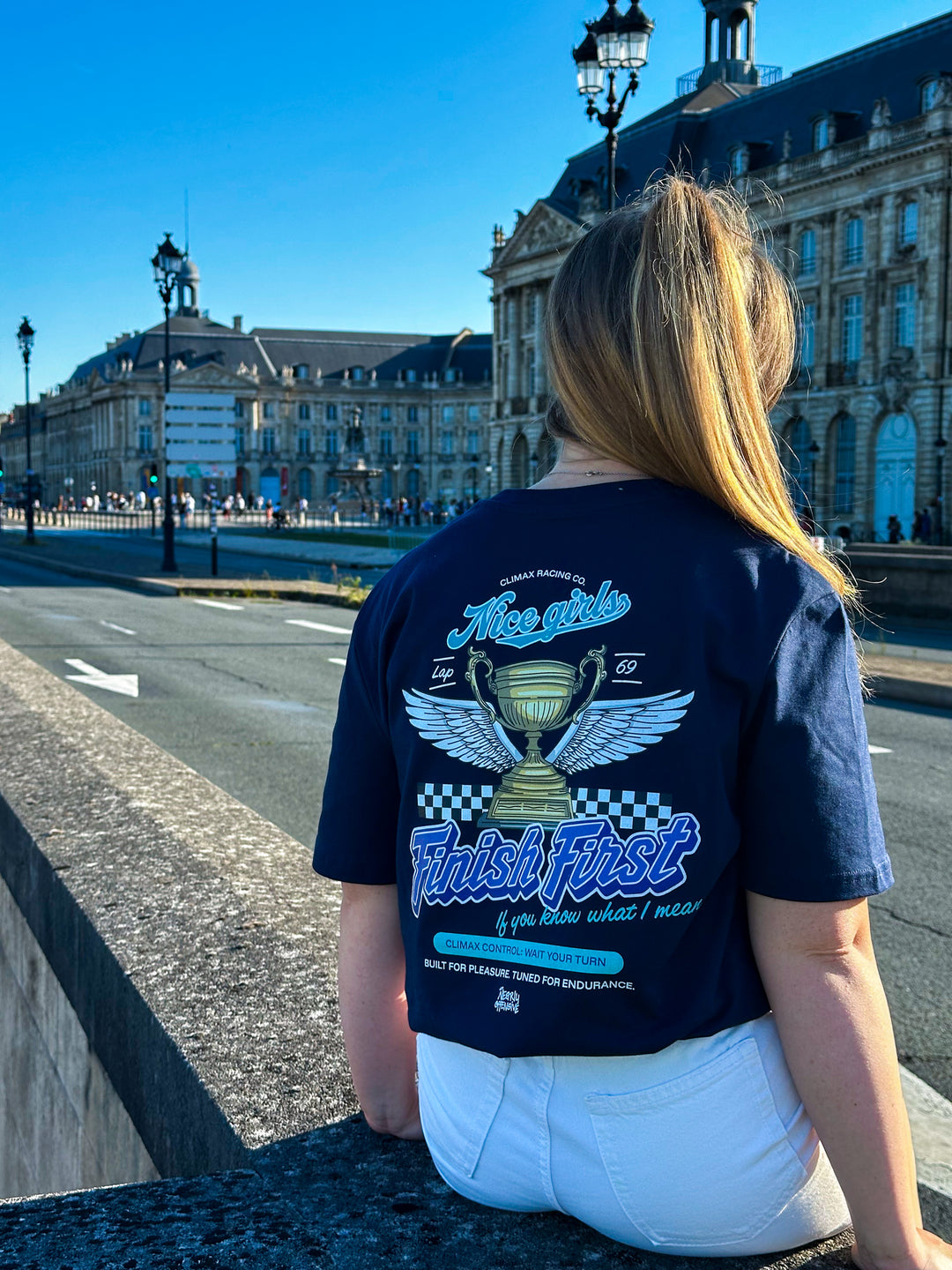 Nice Girls Finish First | Organic Oversized Tee