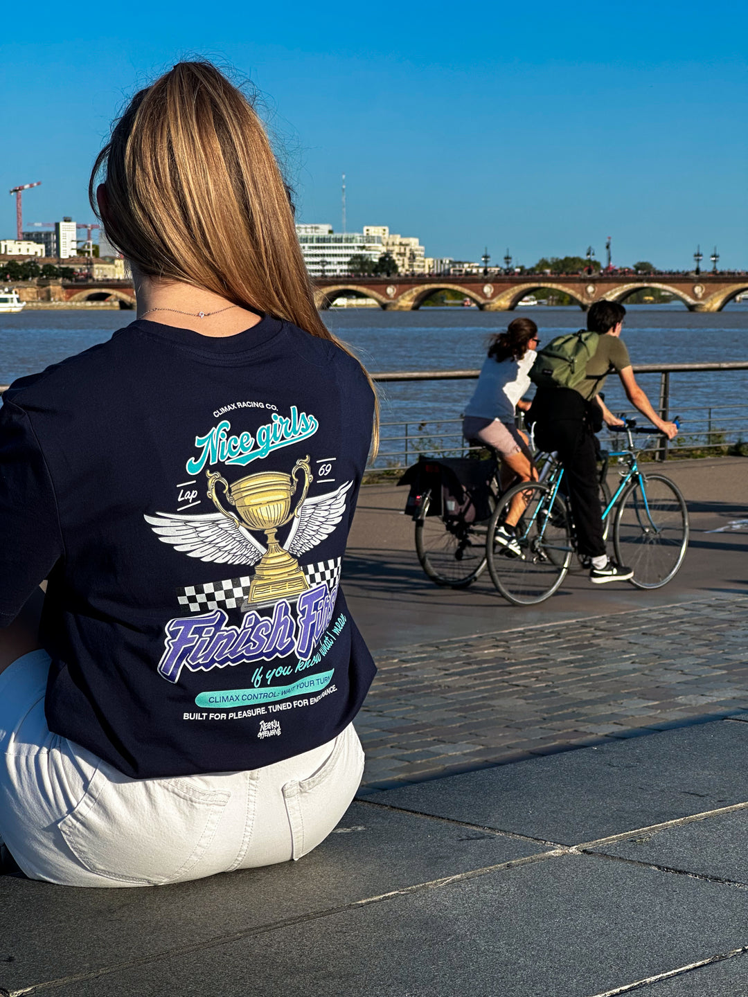 Nice Girls Finish First | Organic Oversized Tee