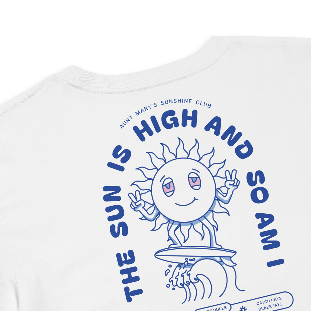 The Sun Is High And So Am I | Relaxed Crop Top