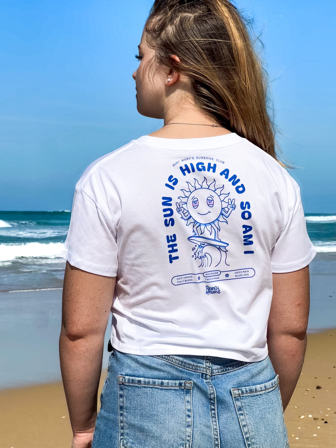 The Sun Is High And So Am I | Relaxed Crop Top