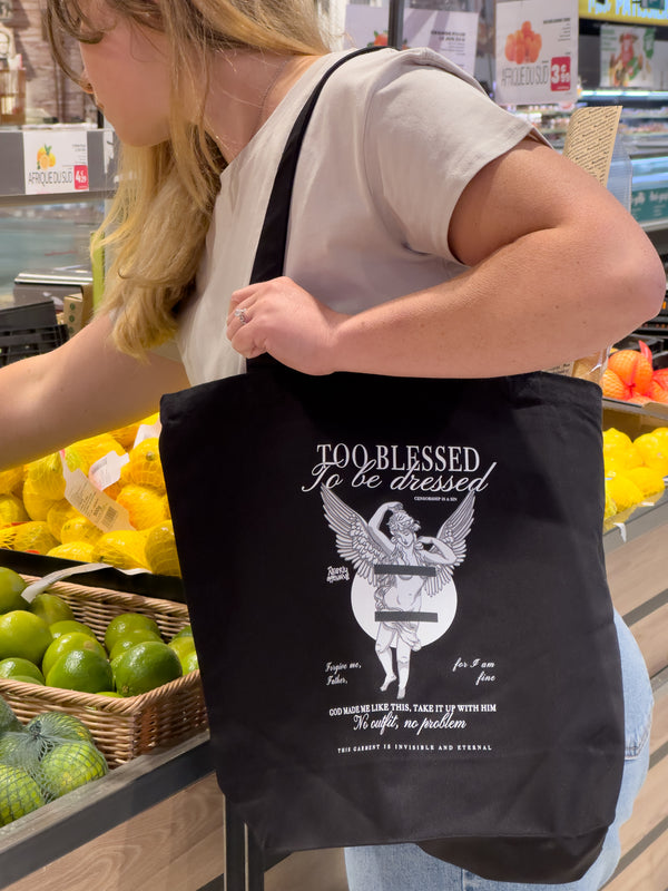 Too Blessed to Be Dressed | Organic Tote bag alternate image