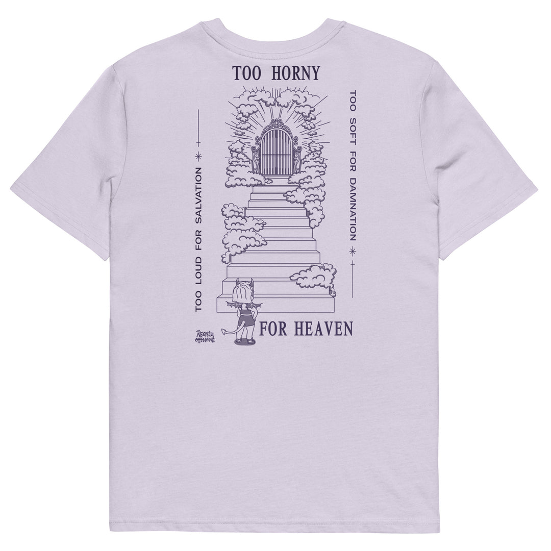 Too Horny for Heaven | Organic Oversized Tee