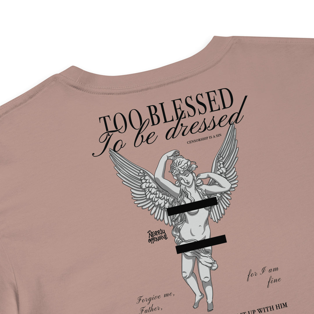Too Blessed to Be Dressed | Relaxed Crop Top
