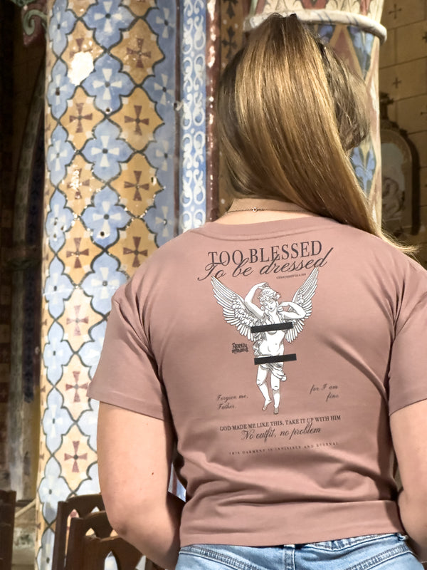 Too Blessed to Be Dressed | Relaxed Crop Top alternate image