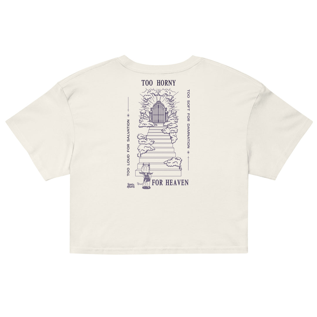Too Horny for Heaven | Relaxed Crop Top