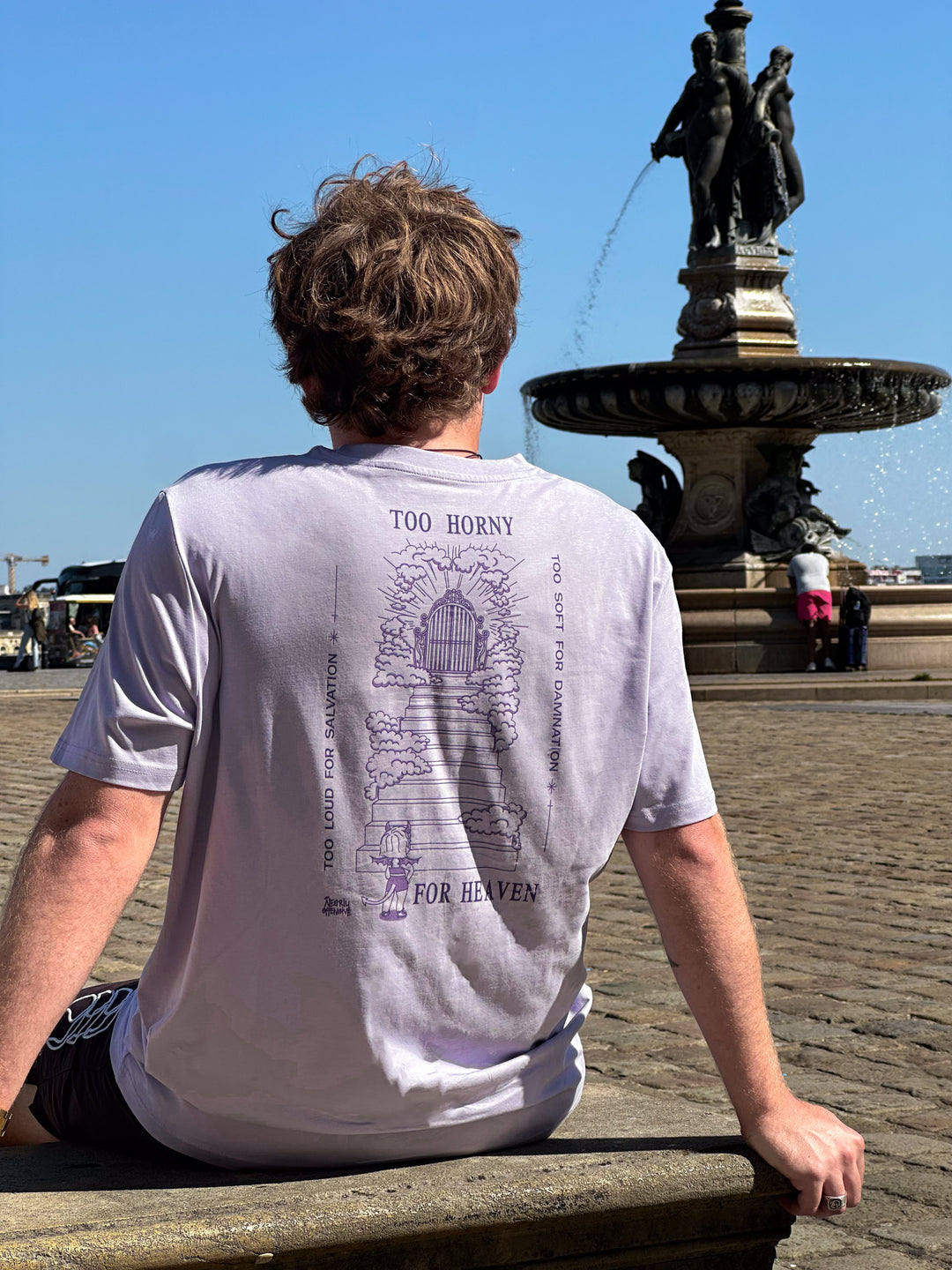 Too Horny for Heaven | Organic Oversized Tee