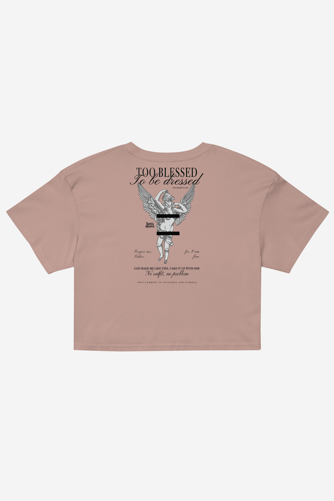 Too Blessed to Be Dressed | Relaxed Crop Top